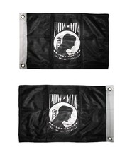 12X18 POWMIA Pow Mia DOUBLE SIDED 2ply NYLON FLAG MOTORCYCLE BOAT bike car flag