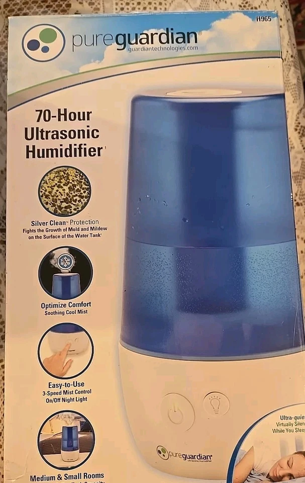 Pure Guardian H965 70-HOUR ULTRASONIC COOL MIST HUMIDIFIER -NEW IN BOX - Image 2 of 4