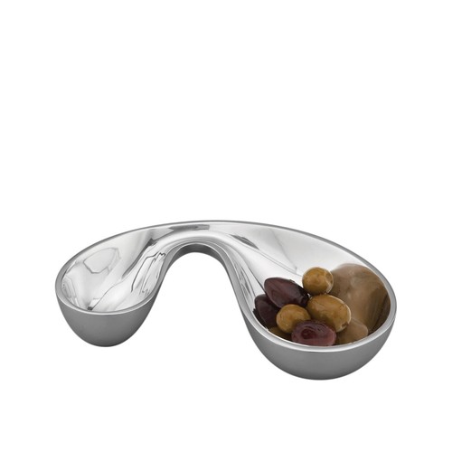 NAMBE Olive * Dip Serving Bowl MORPHIK * Metal 8.75 x 4.5 KARIM RASHID Boxed NEW - Picture 15 of 15