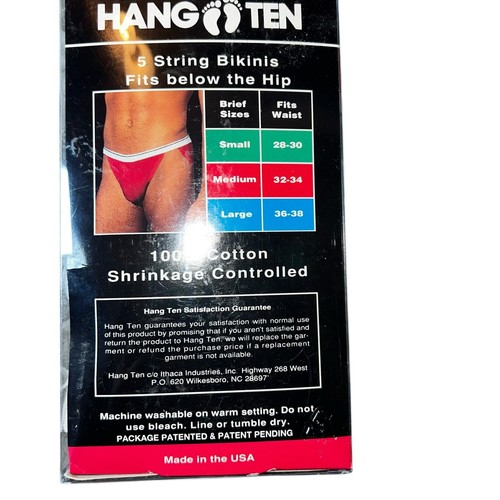 Vintage Hang Ten Men 4 pack String Bikinis NEW. 100% cotton made in USA leopard - Picture 5 of 6