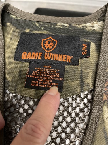 Camo Hunting Vest Size S/M Green Brown Camouflage Duck Hunting Outdoor Camo - Picture 6 of 20