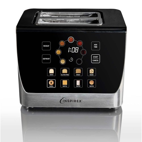 INSPIREX Toaster 2-Slice Interactive Touchscreen Automatic in Stainless Steel