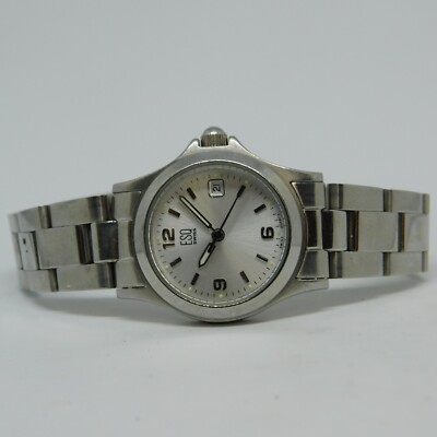 ESQ Swiss E5293 All St. Steel Quartz Analog Women's Watch Sz. 6 3/4'' New Battery