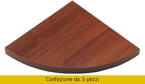 Mensole Angolari Noce Medio 50x50 cm Set 5 Pezzi Decorlegno 437/21