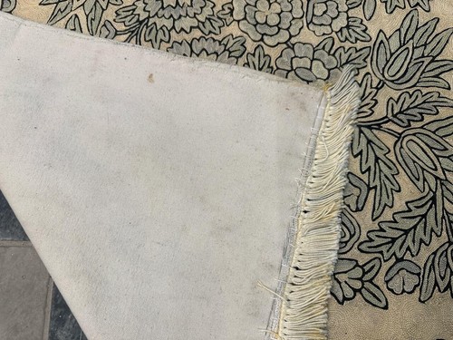 3x5 ft Vintage French Handmade Needle Point Aubusson Rug Bedroom Floor Wool Rug - Picture 12 of 12