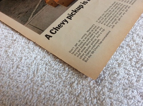 Chevrolet Chevy Pickup Truck Vintage Print Ad 1968 - Imagen 2 de 6