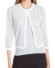 ANNE KLEIN BLAZER/NEW WITH TAG/RETAIL 149/ 8 WHITE Vegan Leather Cutout