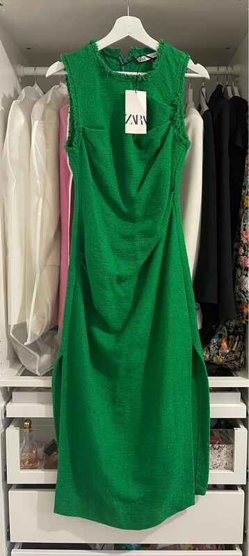 zara green dress with fringe ZARA. Green fringed dress T.xs – Hibuy market