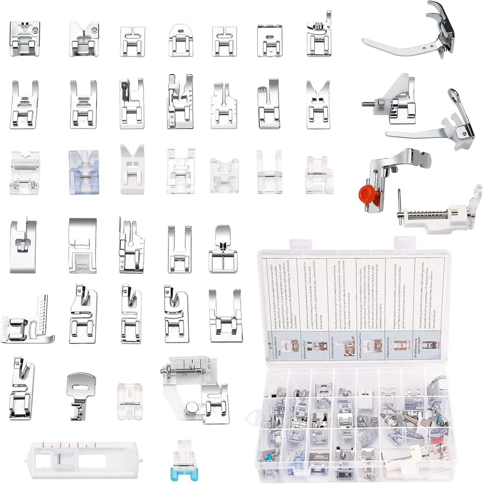 Machine Operating Manual Presser Foot Set 42Pcs, Sewing Machine Presser Feet Kit Accessories ...