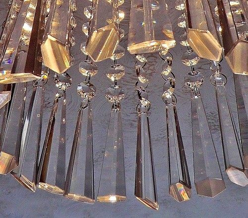 10 Kronleuchter Licht Lampe Teile 3 Zoll Glaskristalle Retro Perlen Prismen Tröpfchen - Bild 8 von 12