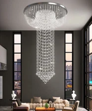 Decorators light LED clear Crystal Living Room staircase Chandelier lobby Lamp K