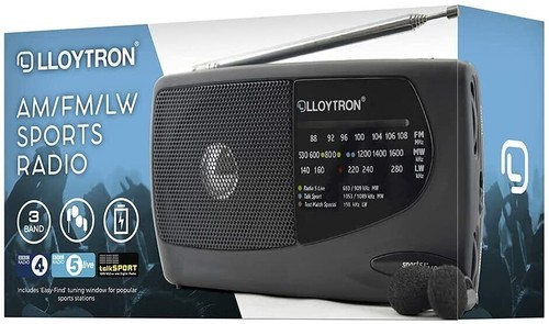 Lloytron Portable Sports Radio MW FM LW with Earphones Battery Operated - N3201 - Picture 3 of 3