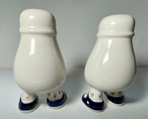 Carlton Price Blue White Mary Jane Walking Ware Salt & Pepper Set England - 第 3/14 張圖片