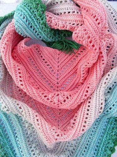 Hilo Arte Flores 55% Algodón 45% Acrílico 1094yds Multicolor Arco Iris Crochet 292 - Imagen 4 de 5