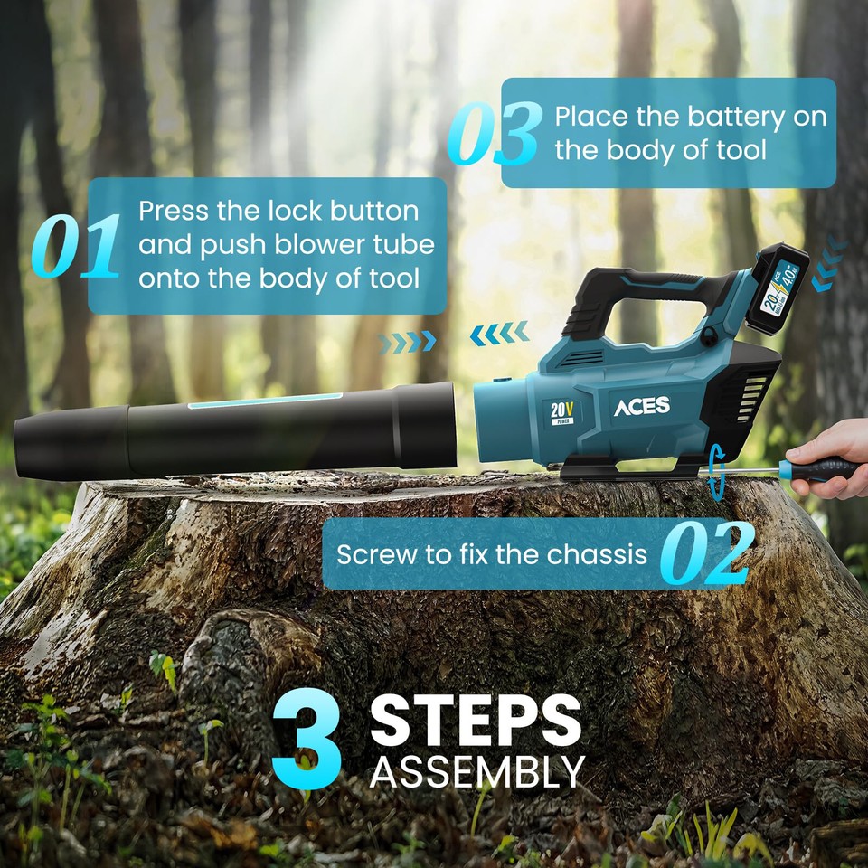 with 2*4.0Ah Battery Powered Electric Cordless Leaf Blower Leaf Blower