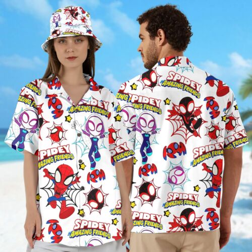 Spidey And His Amazing Friends Superheroes Character Fan Gift Hawaiian Shirt