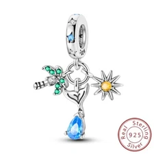 MULA 925 Sterling Silver DIY Charm Colorful CZ Summer Beach For Women Bracelet