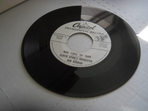 Z6 CAPITOL F3244 ROCKABILLY BOB ROUBIAN with CLIFFIE STONES HERE COMES THE TRAIN - Picture 9 of 10