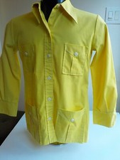 Vintage Koret Of California Koratron 70's Yellow Womens Small Medium Jacket