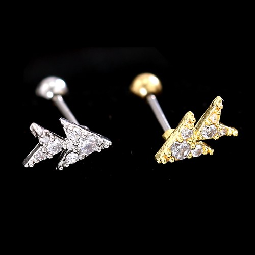 Color Gem Helix Conch Ear Climber Cartilage Ring Ball Bar Stud Piercing Earring - Picture 76 of 157