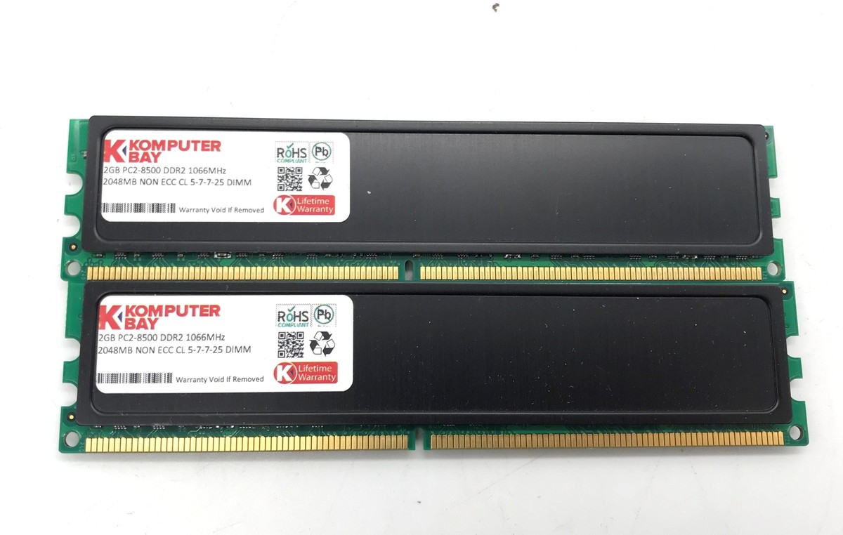 KomputerBay 4GB 2X 2GB 1066MHz DDR2 8500 Desktop RAM