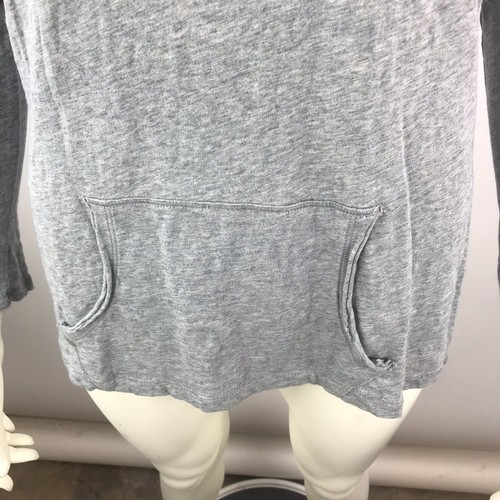 LUCY Activewear Gray Cowl Neck Pullover Hoodie Pocket Lightweight Top Shirt Sz S - Imagen 3 de 9