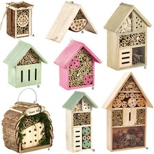 Insect Wooden Hotel Natural House Home Bees Bugs and Insects Nesting Box Garden