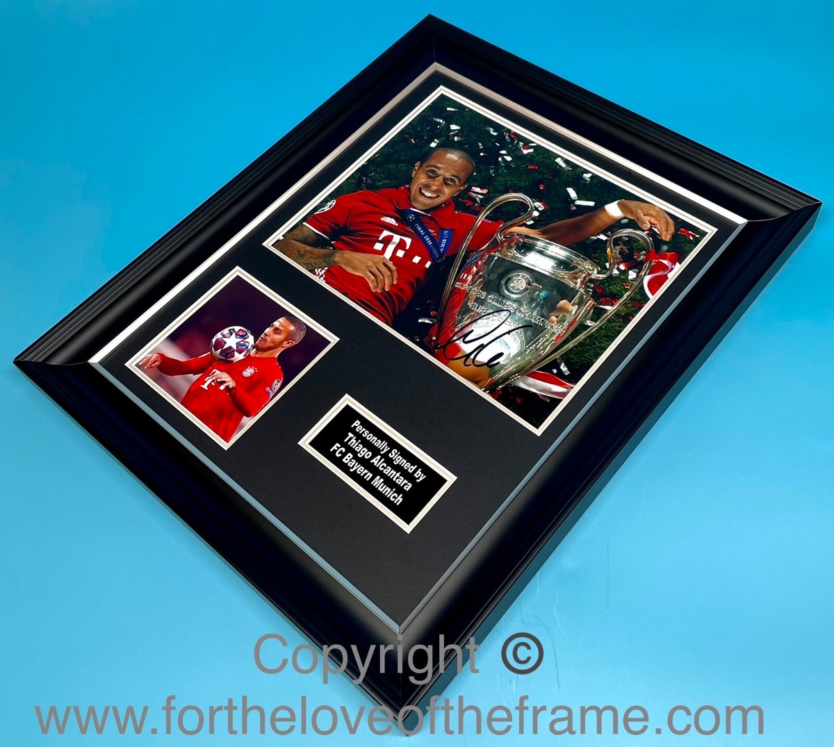 Photo Dédicacée Thiago Alcantara (FC Bayern Munich) - 12x8 - Signée à La Main Avec COA