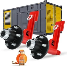 2Pack Shipping Container Wheels 6-Lug Wheels Kit, Shipping Container Accessories