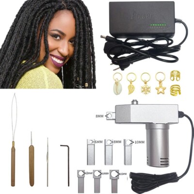 Electric Braiding Machine Portable Crochet Human Hair Dreadlock Styling Tool Kit