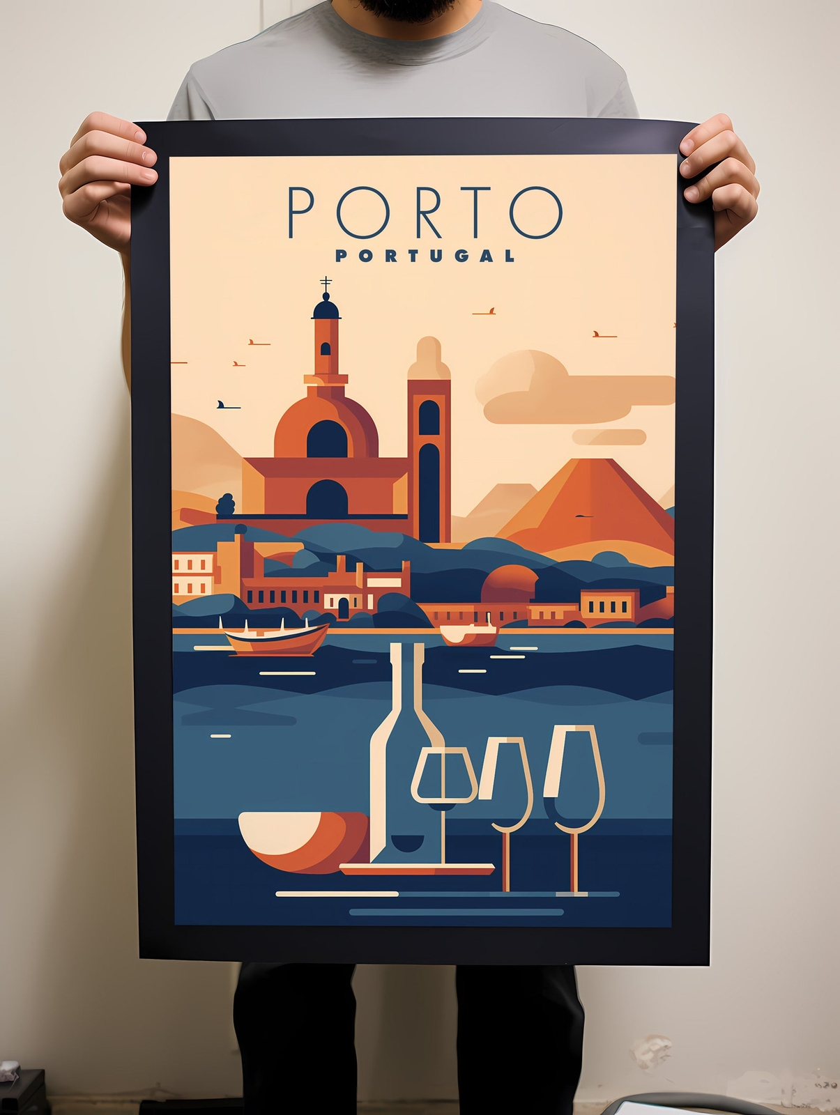 Portugal Travel Poster Wall Art Porto Instant Hanging Decor New Home Gift