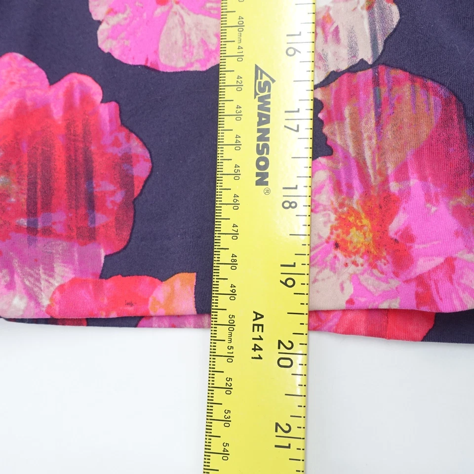 Minifalda acampanada para mujer Cynthia Rowley rosa mediana floral nailon elástica plisada Foto 3 de 4