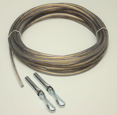 8mm Planenseil mit Stahldrahteinlage 10m + 2 Seilendverschluss mit Simplex-Haken