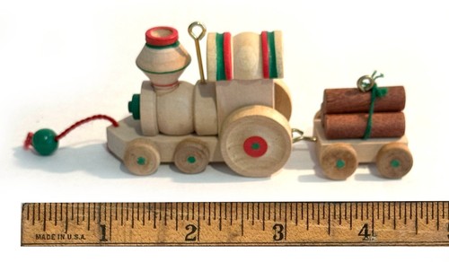 Hallmark Keepsake Ornament Wooden Train 1985 Collectors Series #2 w/ Box - Picture 6 of 9