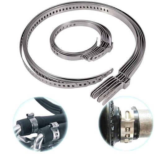 10PCS CV Joint Boot Crimp Clamp Kit Stainless Steel Adjustable Drive Shaft AX... - Picture 4 of 6