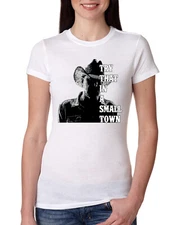 Try That In A Small Town Silhouette Womens Slim Fit Junior Tee