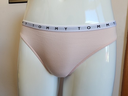 Tommy Hilfiger Ladies UW0UW03010 Pale Pink Cotton Thong G String Brief Size L - Picture 2 of 5