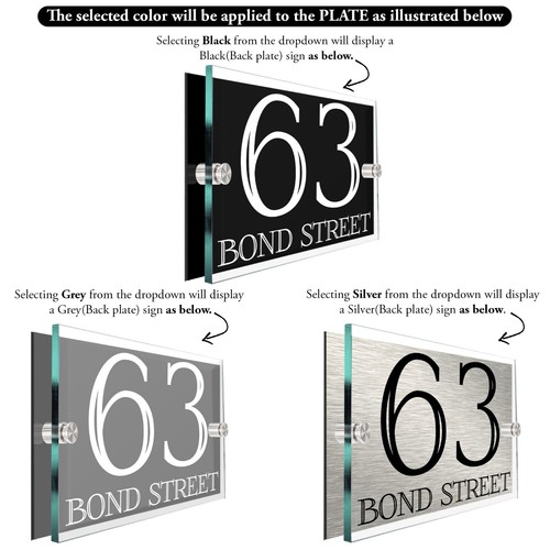 Personalised House Sign Door Number Plaque Custom Door Sign Name Plate Plaques - Picture 31 of 70