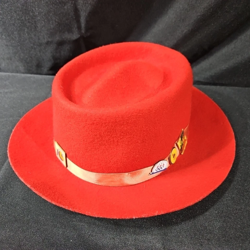 Chapéu triturador vermelho com pinos olímpicos médio  - Imagem 2 de 4