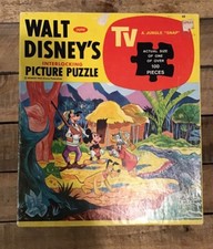 Walt Disney TV 100 pc Jigsaw Puzzle A Jungle Snap Jaymar Vintage 1960s Complete