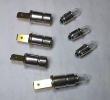 DASH INSTRUMENT PANEL LIGHT BULB SOCKETS 1 PRONG W/ BULBS AIR-COOLED VOLKSWAGEN