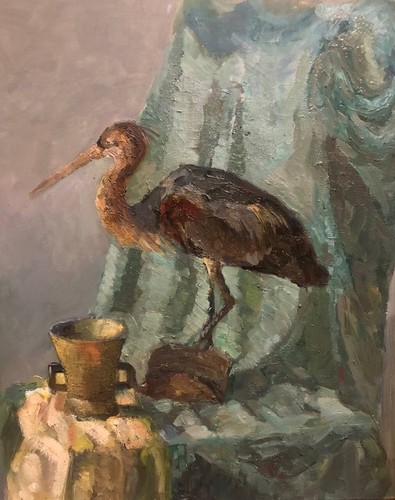 Painting on canvas, oil paints by Ukrainian artist "Still life with a Stork" - Picture 10 of 10