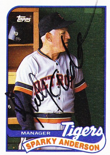 BECKETT BAS signed SPARKY ANDERSON slabbed TOPPS #193 card 1989 DETROIT TIGERS - Picture 3 of 3