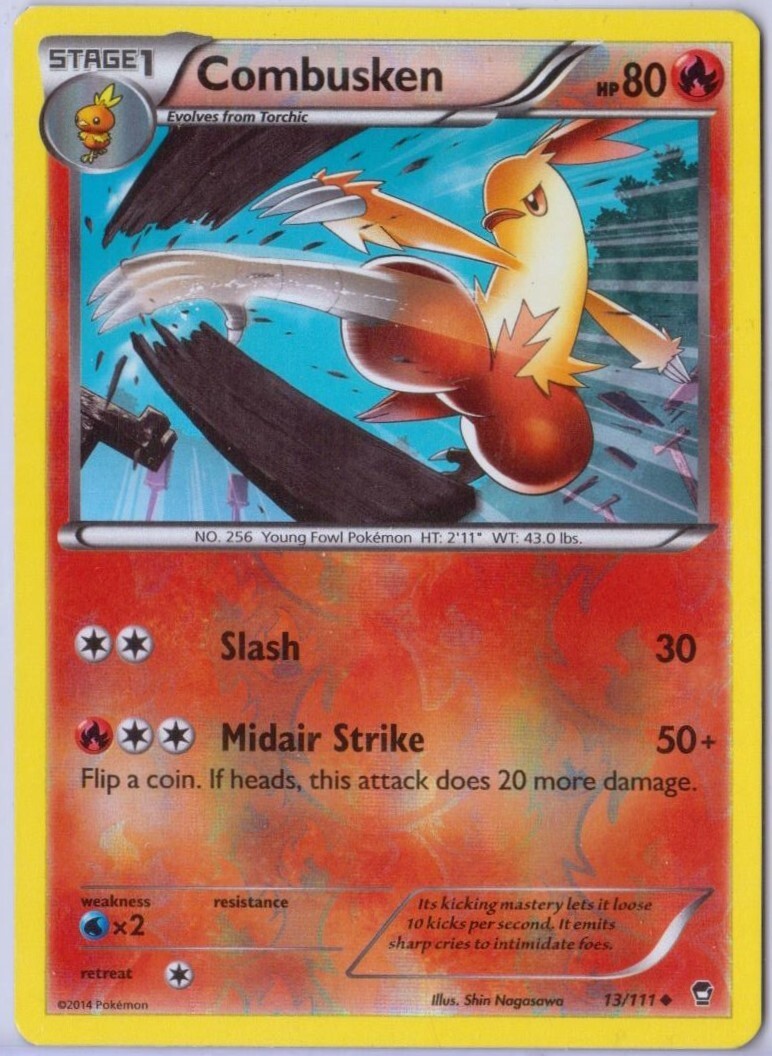 Combusken - 13/111 - Reverse Holo - XY: Furious Fists - Pokémon - LP