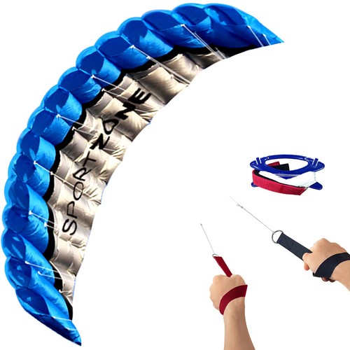 2.5m Dual Line Parafoil Kite with Handle and Line Power Braid Sailing Kitesurf