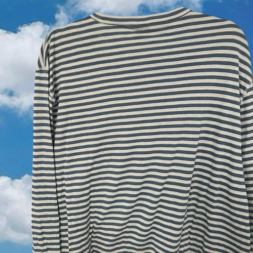Faherty Mens XS Shirt Cloud Stripe Reversible Long Sleeve T-Shirt Blue Marine - Picture 5 of 15