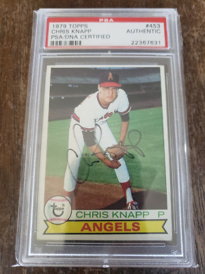1979 Topps #453 Chris Knapp Signed Angels PSA/DNA Slabbed