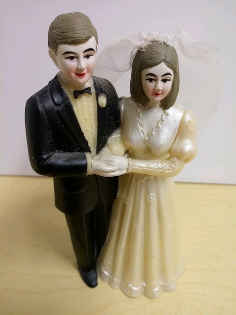 Vintage 4 5 Wedding Cake Topper 1950 60 S Bride And Groom Bridal