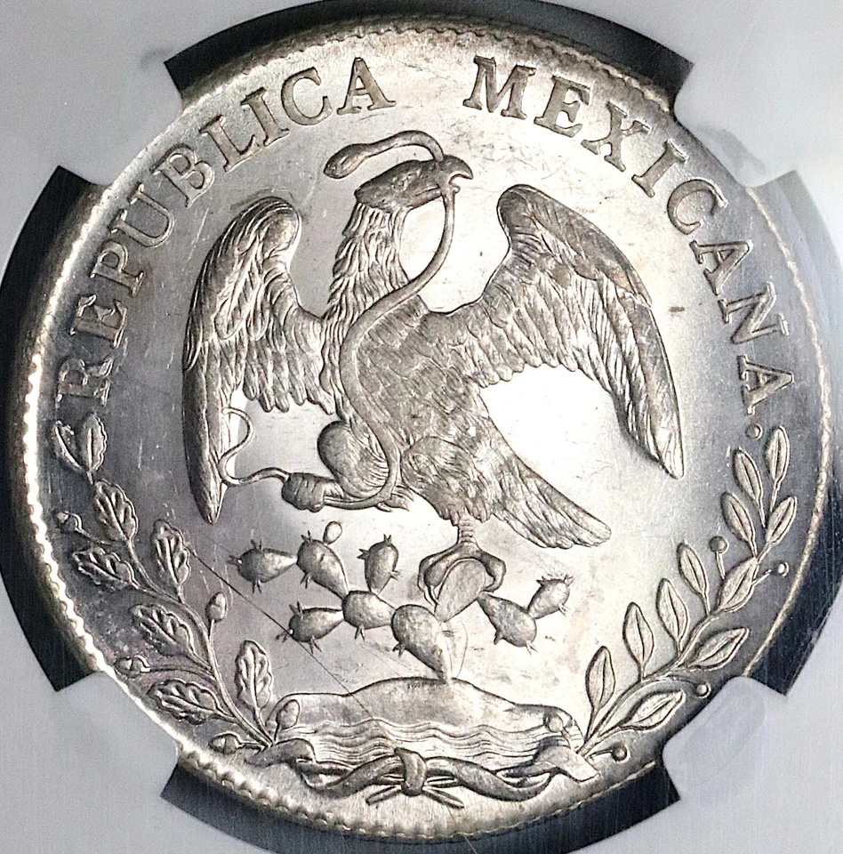 1890-As NGC MS 64 Mexico 8 Reales Alamos Rare Silver Coin  POP 4/1 (24012801C) - Image 4 of 4