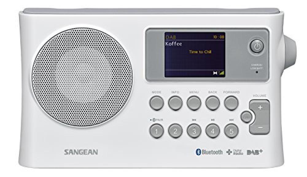 Sangean BTR 160 portatile radio digitale (DAB +/FM RDS/Bluetooth/Dual Alarm) Bia
